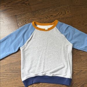 J. Crew Kids Raglan Sweater in Gray, Blue, and Mustard